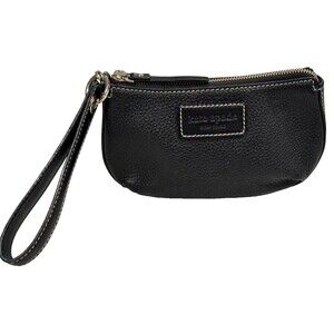 Kate Spade | Black Pebble Leather Wristlet Wallet Purse 7 x 5 Fits Cell Phone